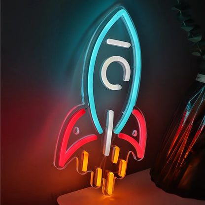 Rocket Neon Sign LED Neon Light - - led sign