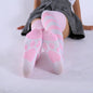 Over the Knee Cat Paw Cotton Wide Stripe Long Socks - Kia Day Design