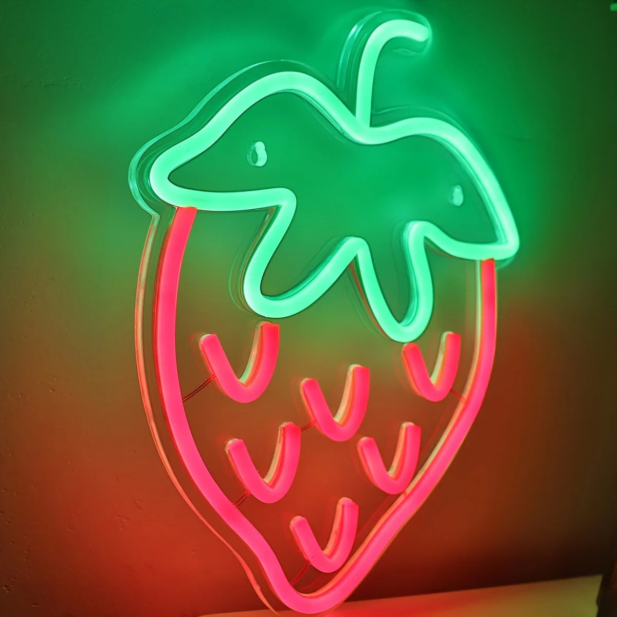 Strawberry Neon Sign LED Neon Light - - neon light