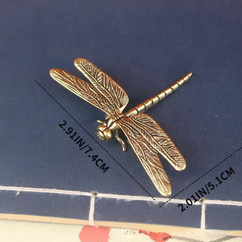 Copper Craft Brass Solid Owl Statue, Creative Animal Desk Ornaments, Desktop Home Decoration, Collectible, Cute Statue Ornament - dragonfly China Mainland -