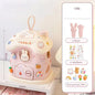 Cute Bunny House Coin Bank - Pink -