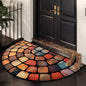 VIKAMA Bohemian Semi-Circular Carpet, Indoor And Outdoor Entrance Mat, Bathroom Door Mat, Soft And Anti-Slip Home Decoration. - LFLR-13 -