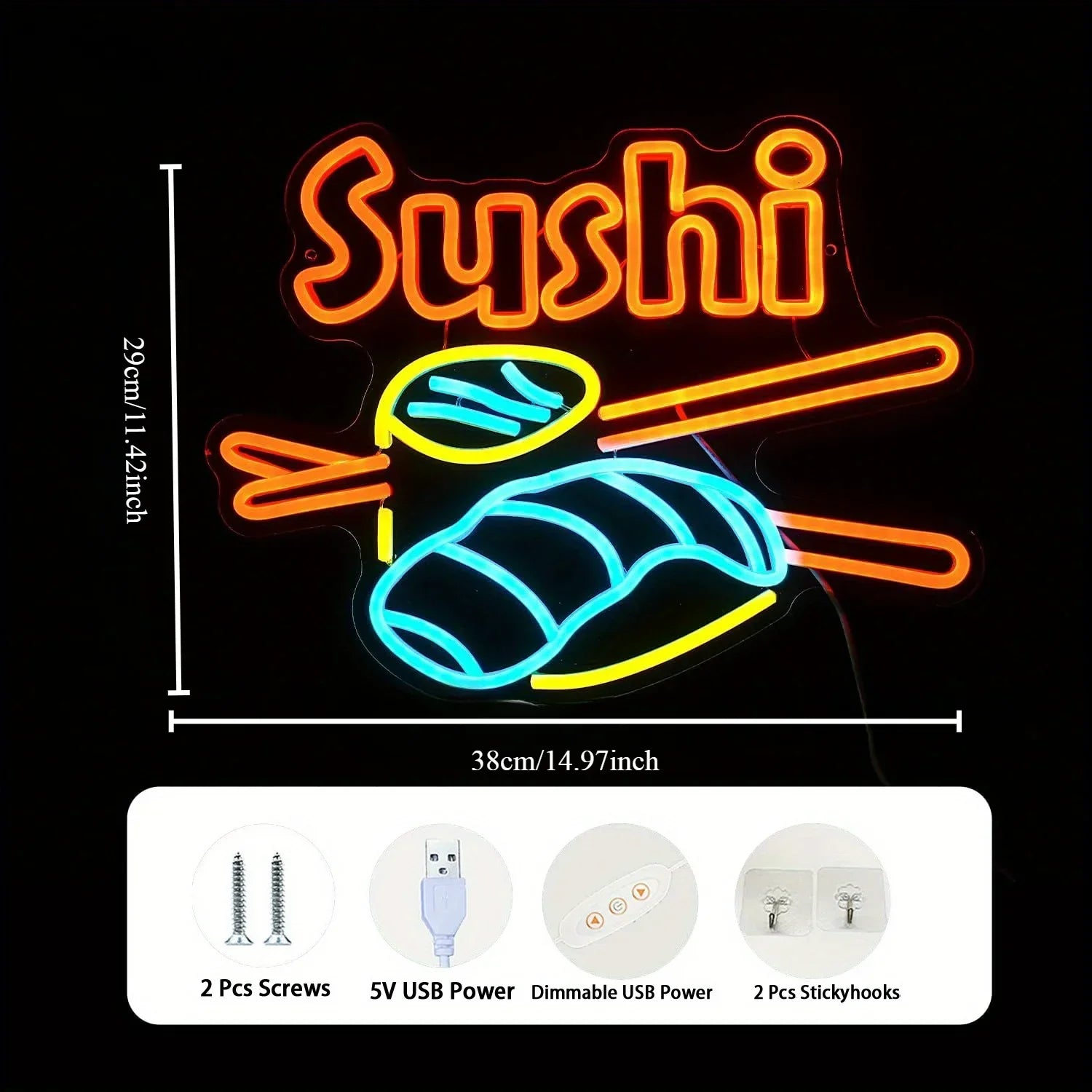 Sushi Neon Sign LED Sushi Light Sign - - led sign