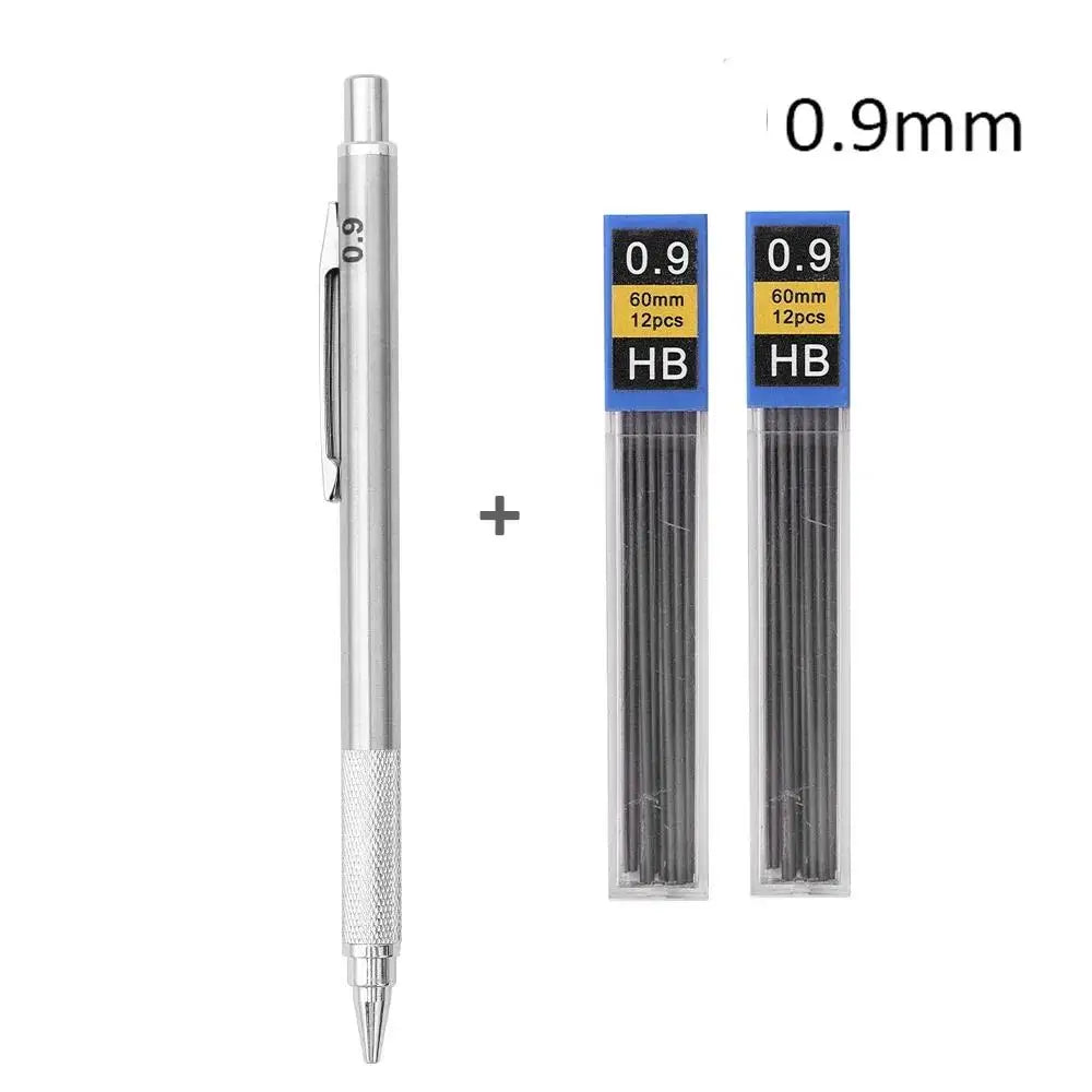 0.3 0.5 0.7 0.9 1.3 2.0mm Metal Mechanical Pencil HB Pencil Set Kia Day Design