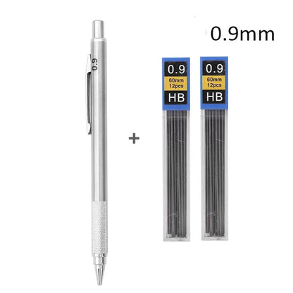 0.3 0.5 0.7 0.9 1.3 2.0mm Metal Mechanical Pencil HB Pencil Set Kia Day Design