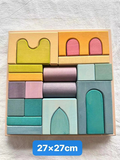 Kids Wooden Building Block Stacking Toys - Kia Day Design