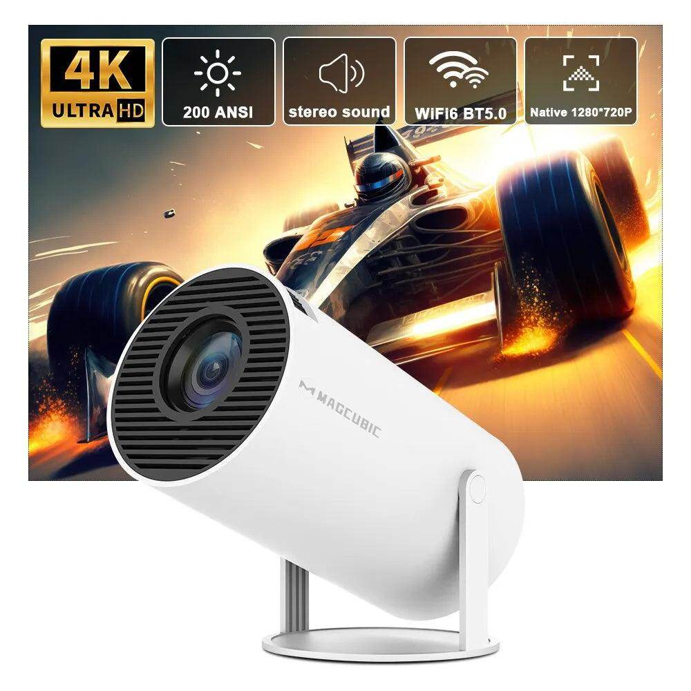 Portable 4K Projector - Home Cinema Outdoor Projetor - White - Video Projector