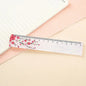 Flower Ruler 15cm red white Kids Unisex