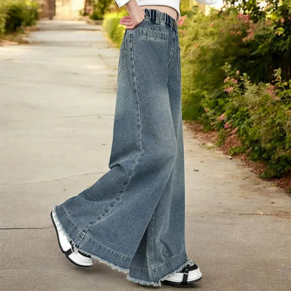 Blue Wide Legged Jeans for Girls