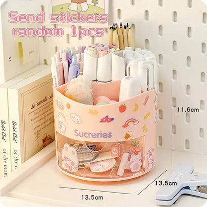 Multi-Purpose Rotating Organizer pink send stickers