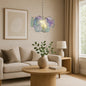 Murano Glass Disc Chandelier - Dia 12.6”(32cm) x H 9”(23cm) Blue - Chandelier