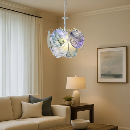 Murano Glass Disc Chandelier - - Chandelier