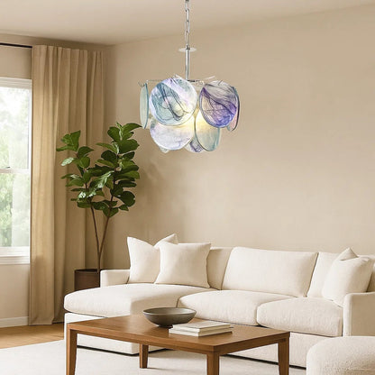 Murano Glass Disc Chandelier - - Chandelier