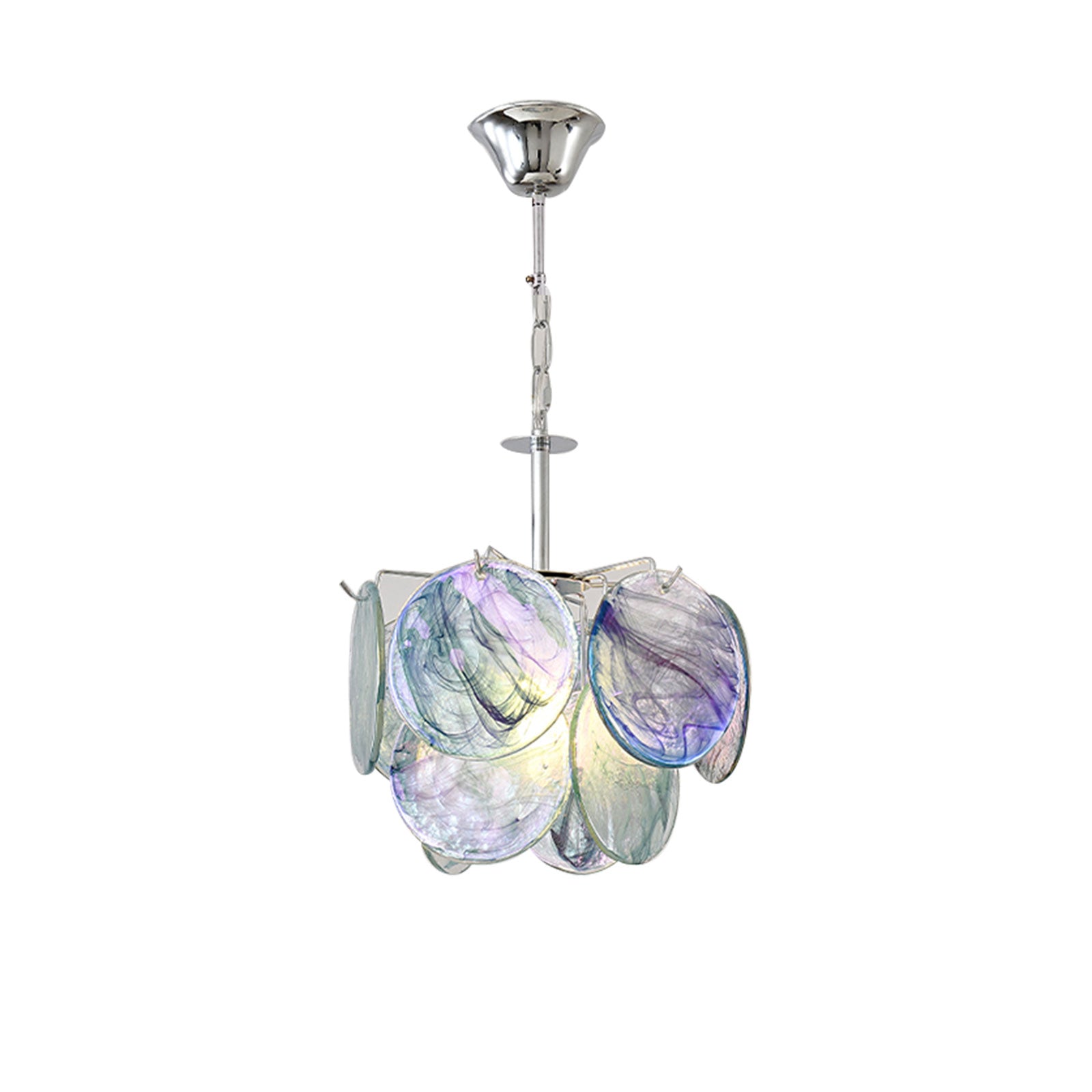 Murano Glass Disc Chandelier - - Chandelier