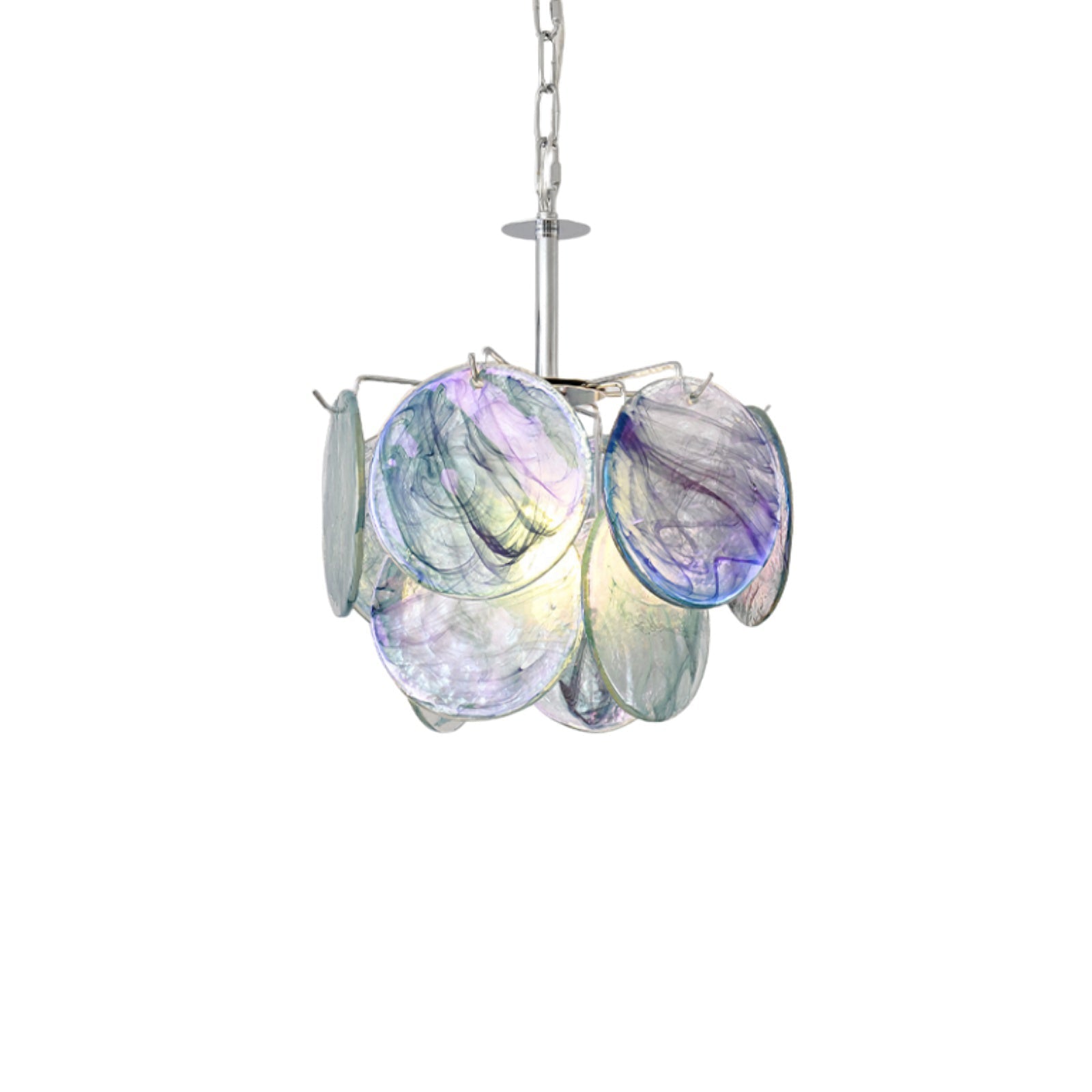 Murano Glass Disc Chandelier - - Chandelier