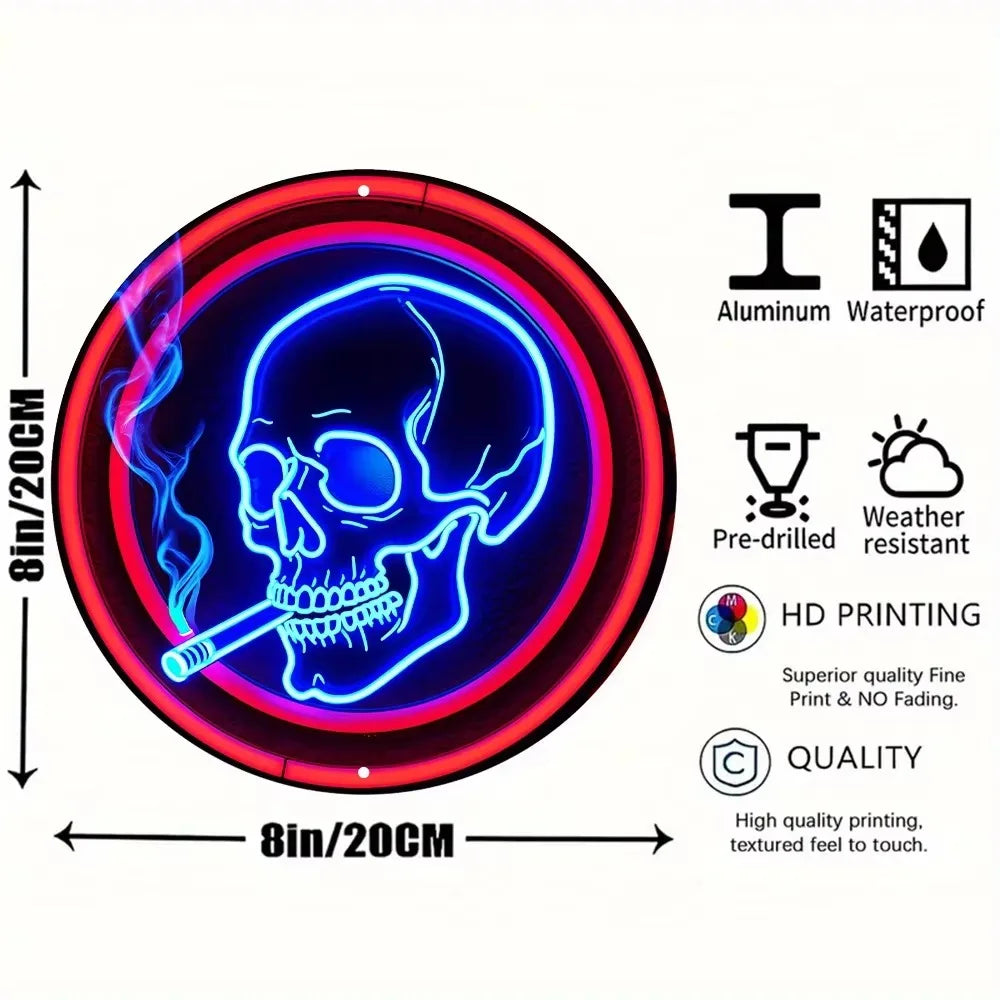 Stand out Aluminum Neon Skull Sign - - led sign