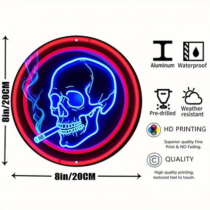 Stand out Aluminum Neon Skull Sign - - led sign