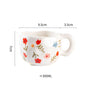 Hand Pinched Flower Ceramic Mug 301-400ml White Flower