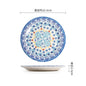 Colorful Ceramic Plates Dishware white light blue 1pc