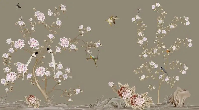 Flower Bird Landscape Wallpaper Kia Day Design