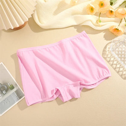 4PCS Women's Panties Cotton Seamless Sports Boxers Underwear Female Solid Color Briefs Cozy Lingerie Intimate Underpants XS-XL - -