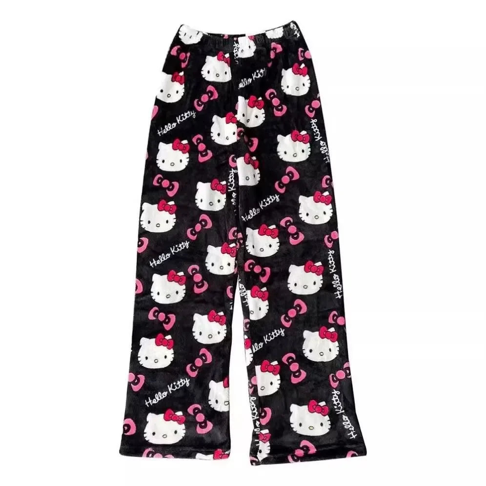 2026 New Hello Kitty Pajamas Pants Anime Women's Pajama Pants Cartoon Couple Home Sleepwear Trousers Leisure Home Clothing - 3 -