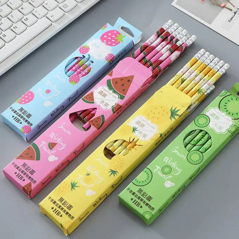 12Pcs Set Fruit HB Pencil Set