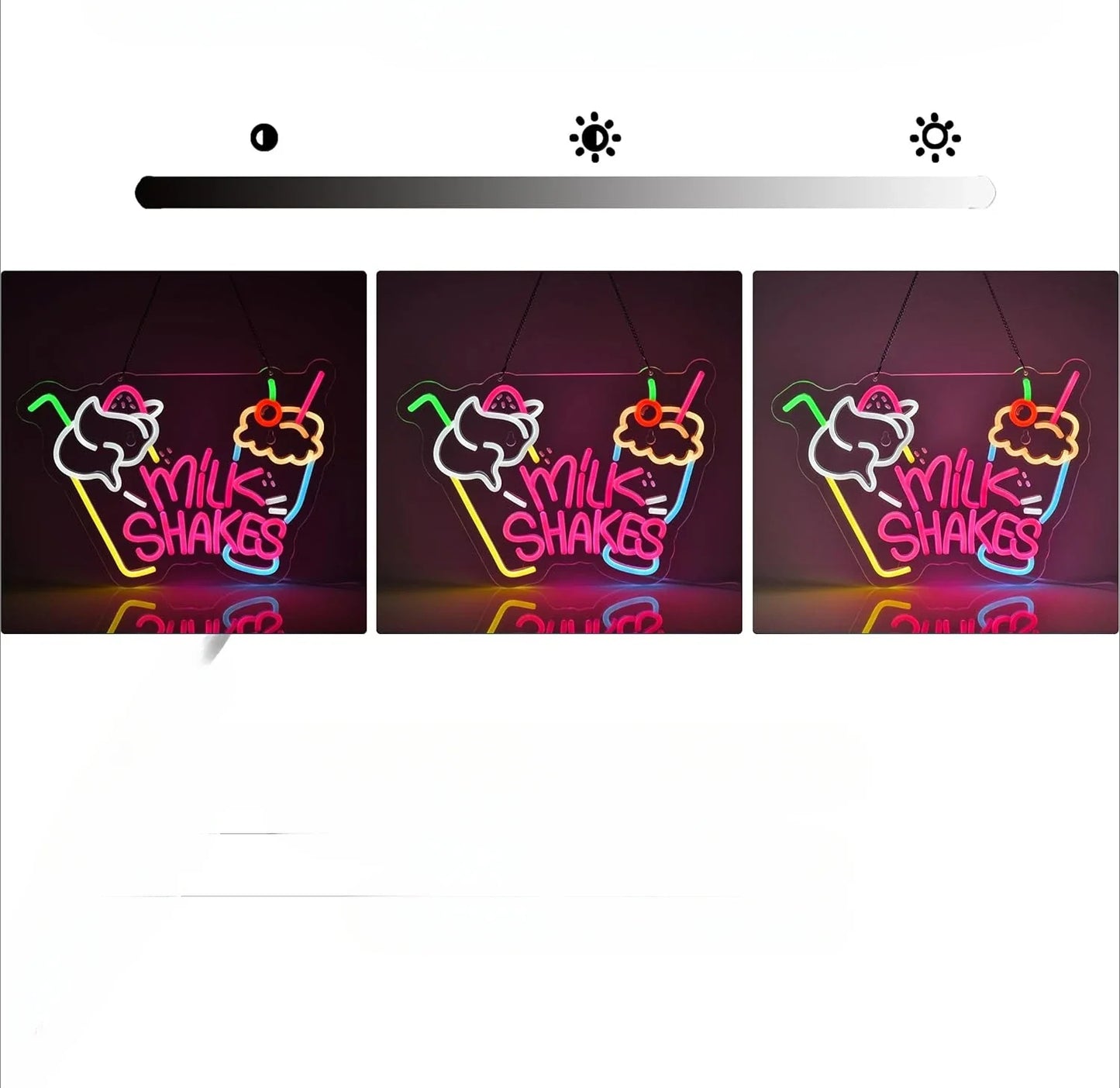 Vibrant Milk Shakes Neon Sign - - led sign