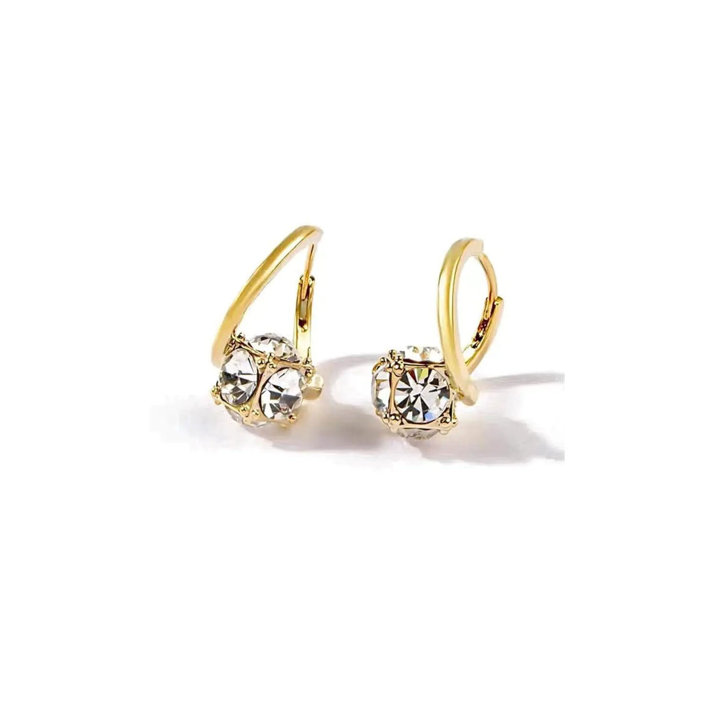 Lymphvity Earrings for Women Lymphatic Germanium Earrings Lymphatic Drainage Earrings Histone Lymphvity Acupuncture Therapy Earrings Lymph Cubic Zirconia Hoop Earrings Jewelry for Women (gold)