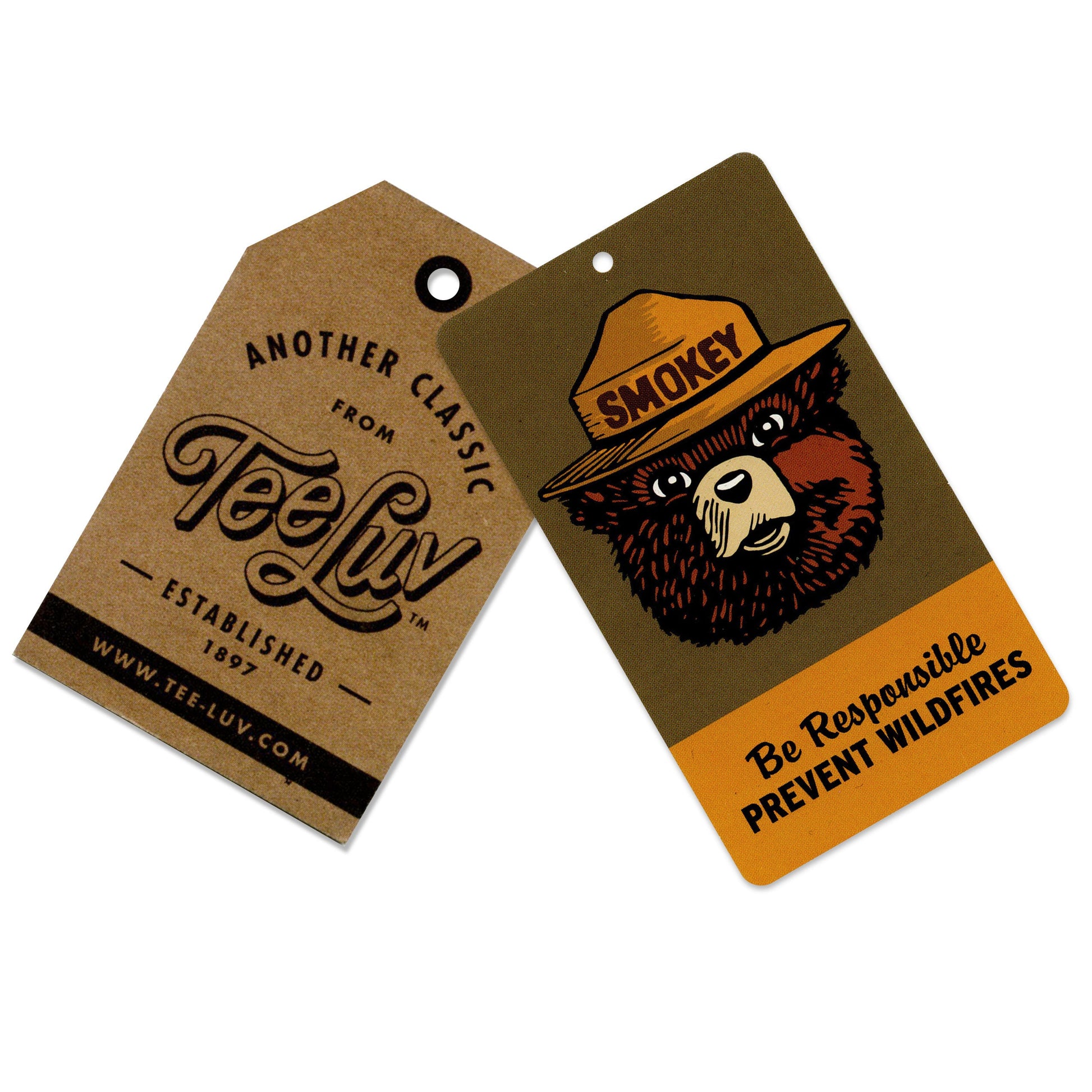 Smokey Bear Only You Can Prevent Wildfires Retro Graphic T-Shirt - Canyon Green- Tee Luv- {{Product type}}
