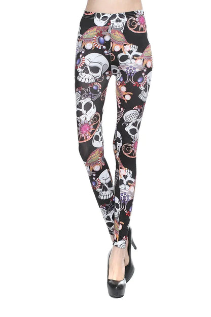 Printed Milk Silk Leggings - Kia Day Design