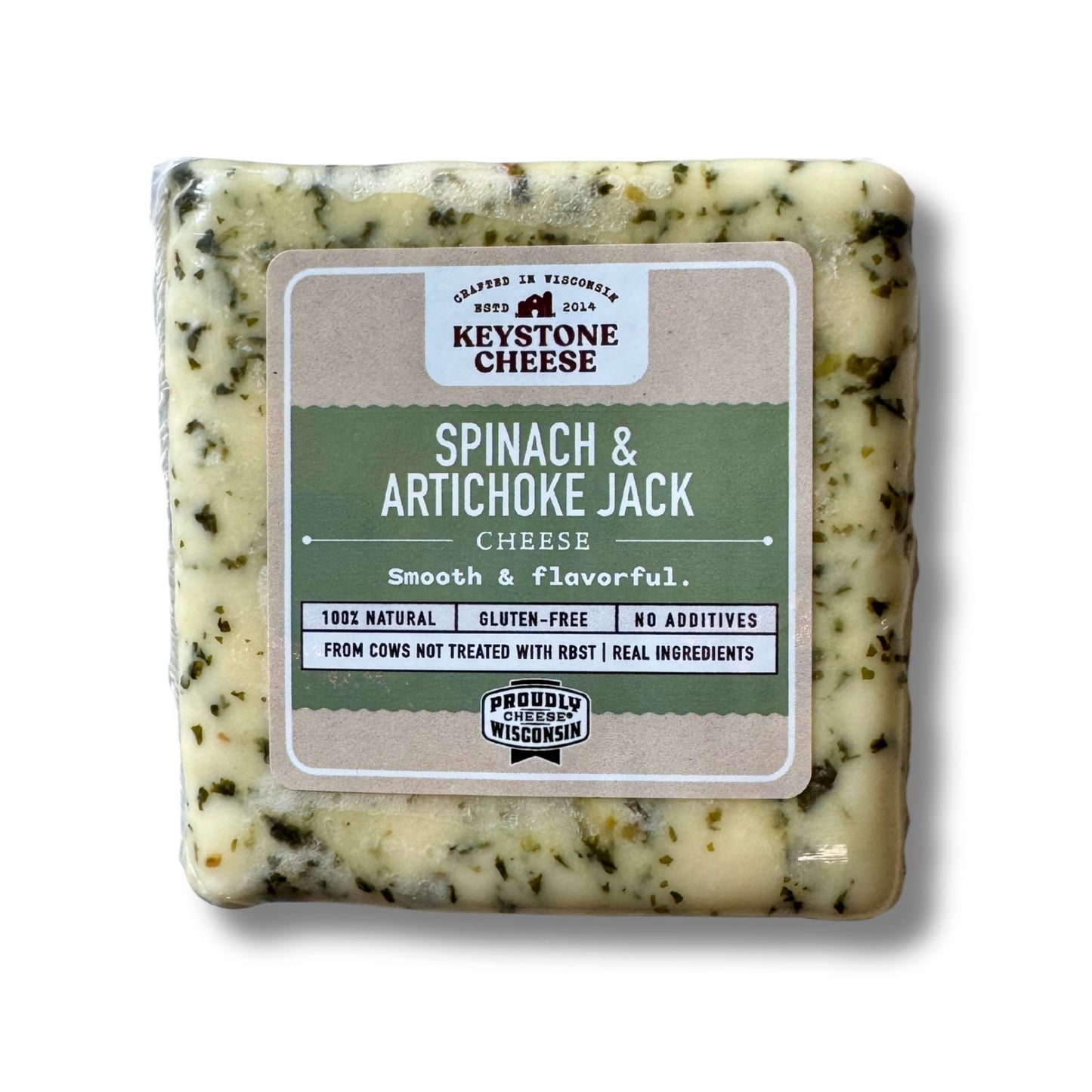 Spinach and Artichoke Jack- Keystone Cheese- {{Product type}}