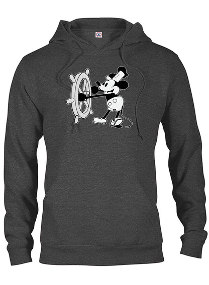 Steamboat Willie T-Shirt - Charcoal Hoodie -