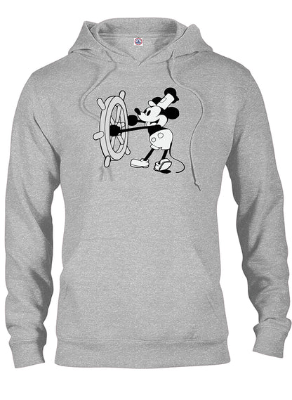 Steamboat Willie T-Shirt - Heather Grey Hoodie -