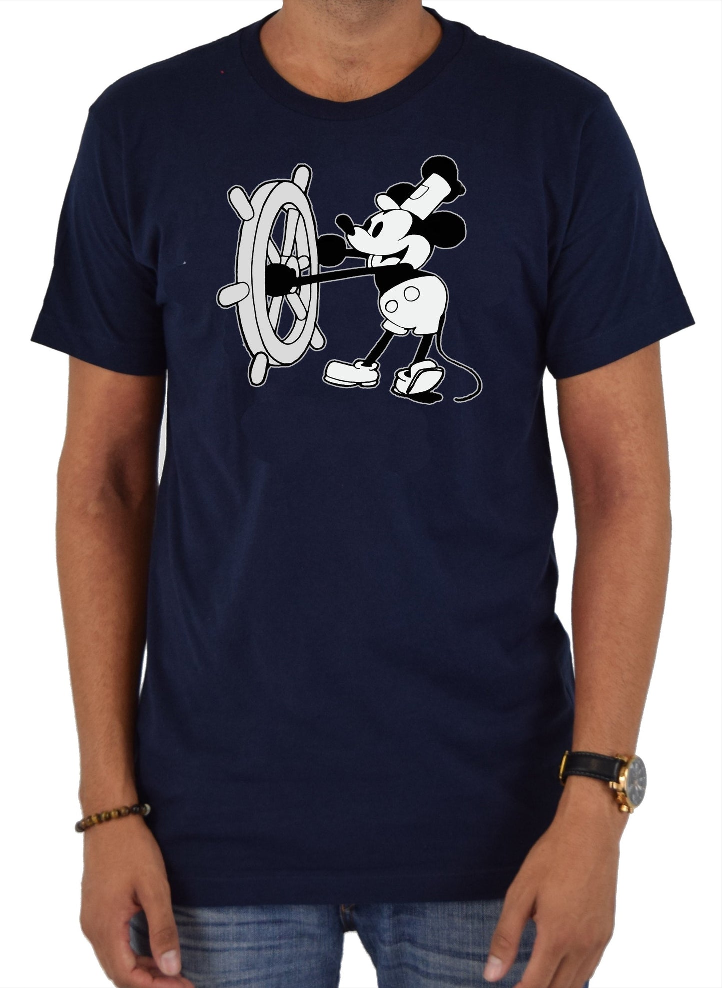 Steamboat Willie T-Shirt - Navy T-Shirt -