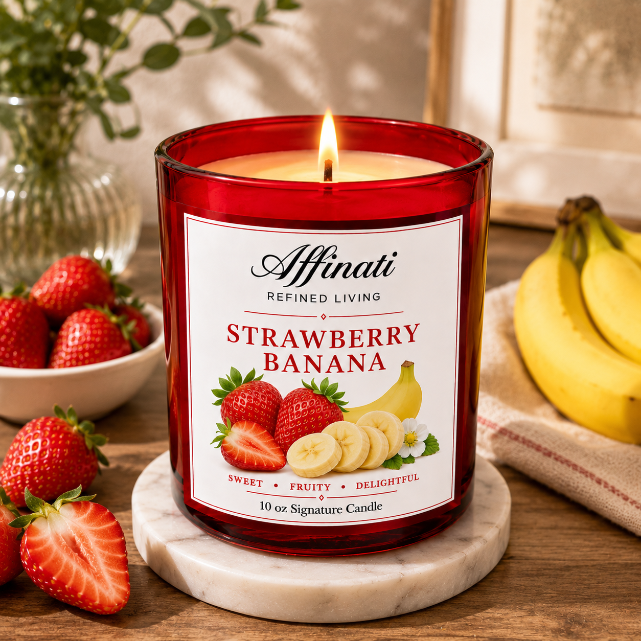 Strawberry Banana Signature Candle - -