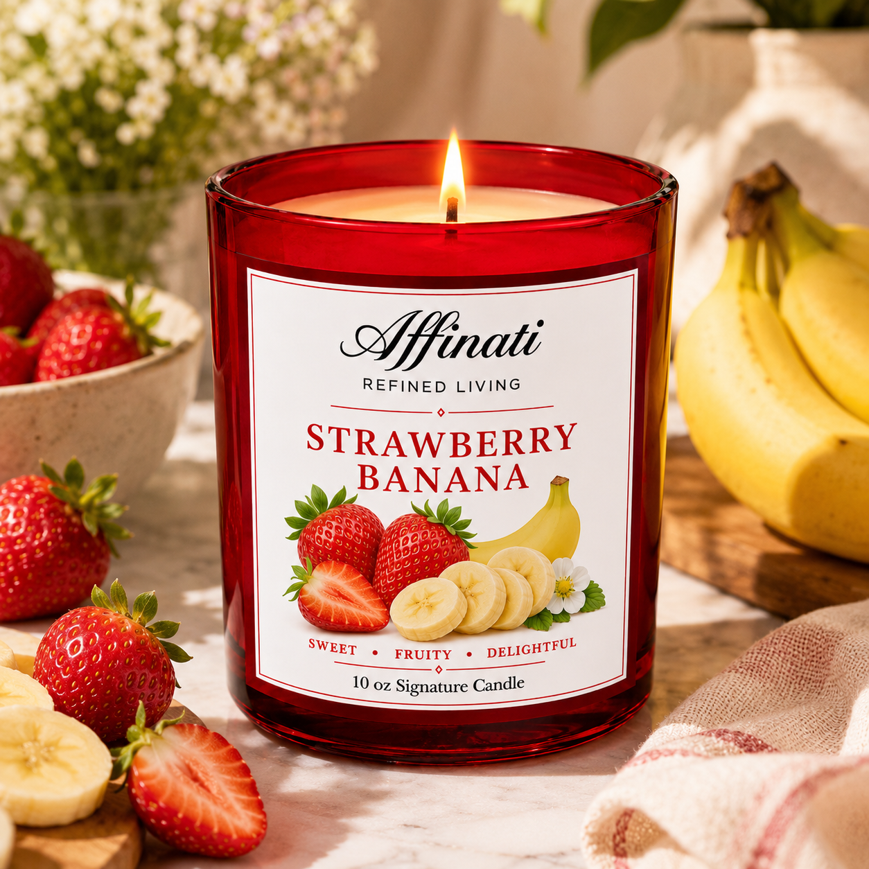 Strawberry Banana Signature Candle - -