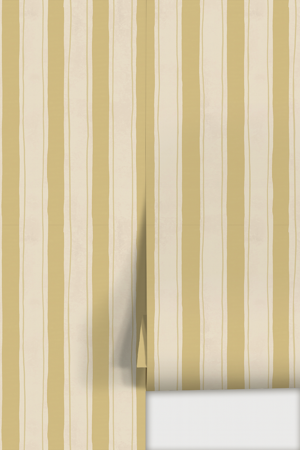 Riviera Stripe Wallpaper, off-white and butter yellow- Samantha Santana Creative- {{Product type}}
