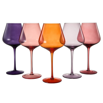 Love Stemmed Wine Glassware, Set of 6 - Sunset - Stemmed