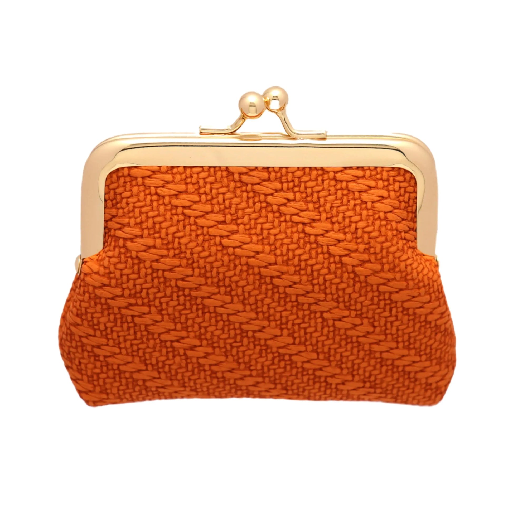 Orange Vintage Coin Purse - - change purse