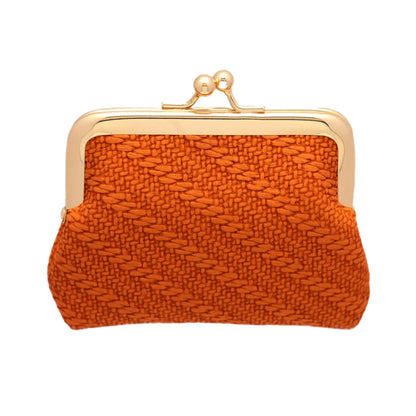 Orange Vintage Coin Purse - - change purse