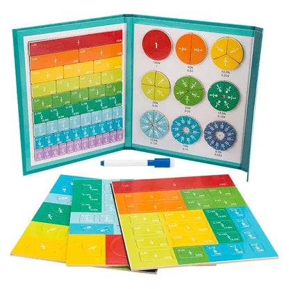 Montessori Children Magnetic Fraction Learning Math Toys Kia Day Design