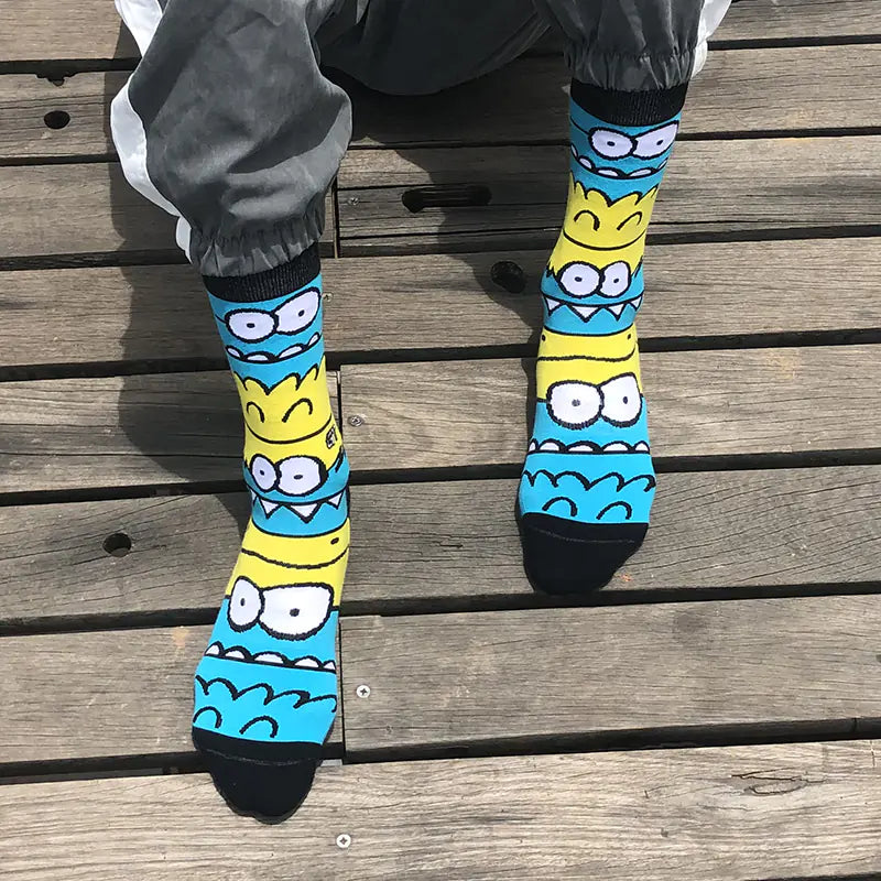 GT Monster Cartoon Street Style Mid-Calf Socks Kia Day Design