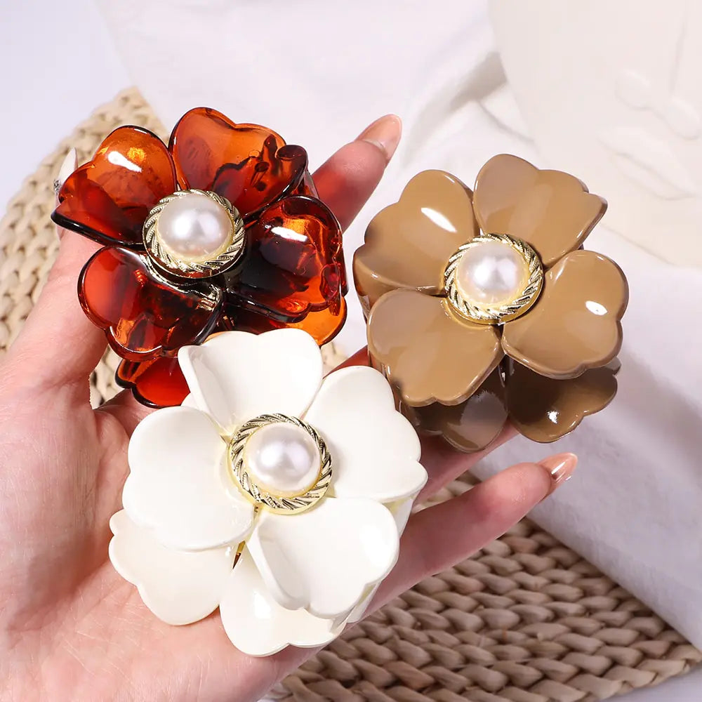 Flower Shape Hair Claw Clip