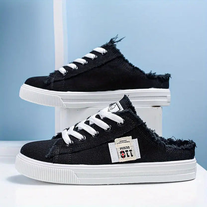 Flat Slip-On Canvas Sneakers - Kia Day Design