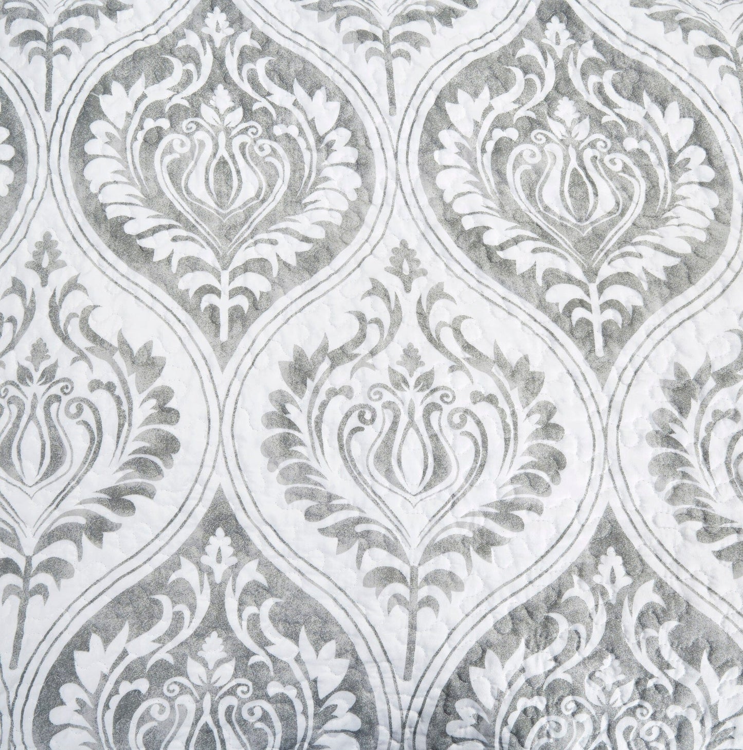 Tache Paisley Damask Matelasse Austere Grey Moon Sky Cushion Cover / Euro Sham (TB300-199) - - Euro Sham / Cushion Cover