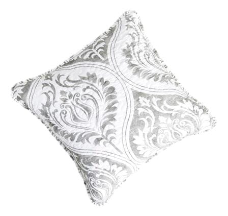 Tache Paisley Damask Matelasse Austere Grey Moon Sky Cushion Cover / Euro Sham (TB300-199) - 26 x 26 - Euro Sham / Cushion Cover