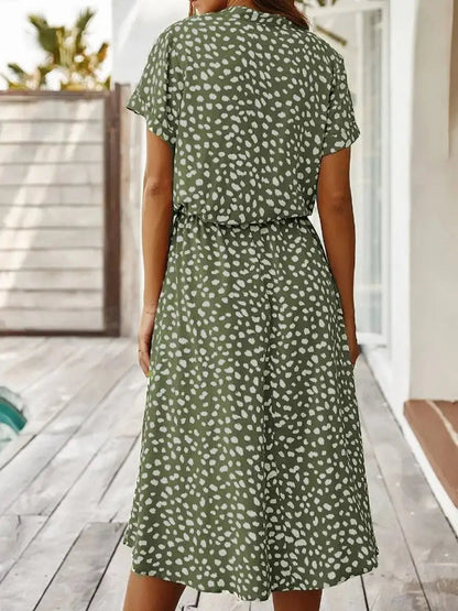 Ladies Short Sleeve Summer Long Dress - Kia Day Design