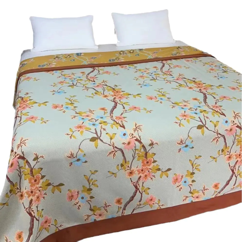 Multi-functional Cotton Floral Bedspread and Blanket Kia Day Design