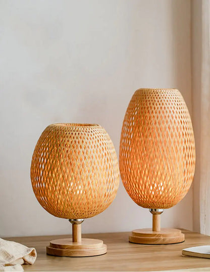 Handmade Bamboo Rattan Table Lamp Kia Day Design